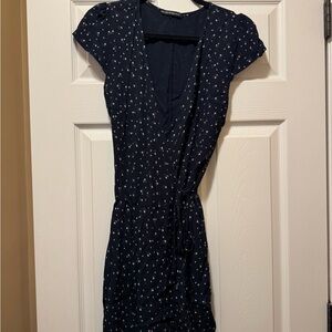 Brandy Melville Dark Blue Floral Mini Dress